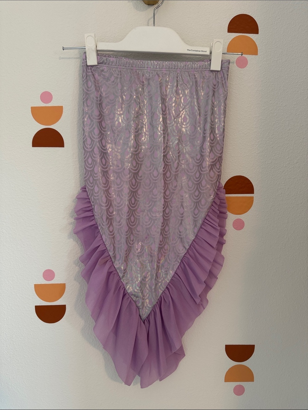 Cat & Jack Lavender Iridescent Ruffle mermaid Skirt N0099